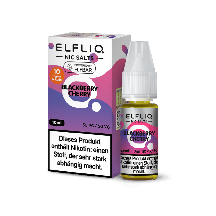 Elfliq by ELFBAR Blackberry Cherry Nicsalt Liquid 10ml 10mg/ml