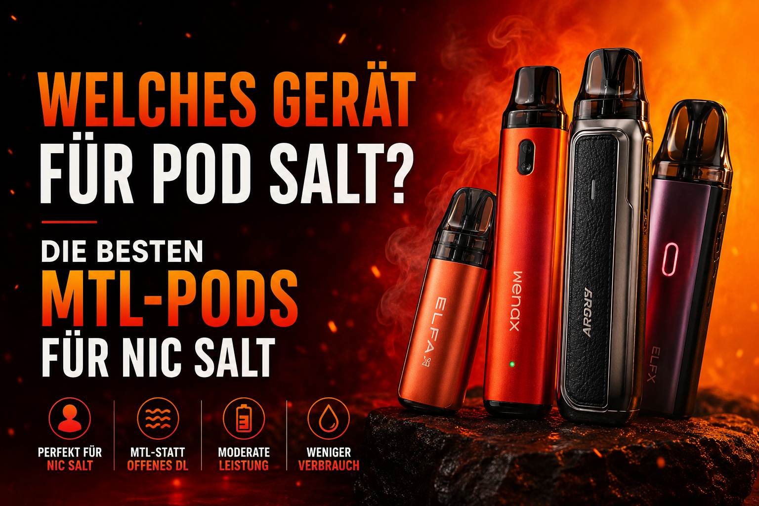 Welches Gerät für Pod Salt? Die besten MTL-Pods für Nic Salt
