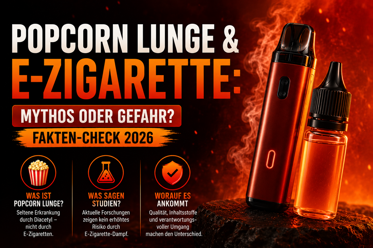 Popcorn Lunge & E-Zigarette: Mythos oder Gefahr? Fakten-Check 2026